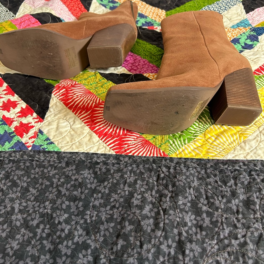 Seychelles Brown Suede Block Heel Boots - Picture 6 of 6